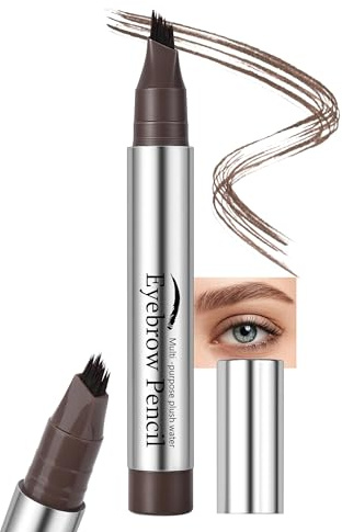 Jutqut Braun Microblading Augenbrauenstift Wasserfest, Eyebrow Pencil | Augenbrauenstift Härchenzeichnung, Wischfest, Langanhaltend, Quadratische Gabelspitzen Applikator, Natürliche