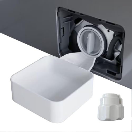 Waschmaschine Auffangschale für Flusensieb Reinigung | 12x16x7cm Tropfschale gegen Wasserüberlauf, Praktisches Waschmaschinen Zubehör für Frontlader zur Wartung & Boden-Schutz