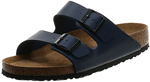 BIRKENSTOCK Unisex - Erwachsene Arizona 51061, Clogs & Pantoletten aus Birko-Flor, Blau (Blau), EU 43 (normal)