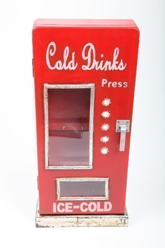 point home Design-Schlüsselschrank Cold Drinks, Retro, rot, 52cm