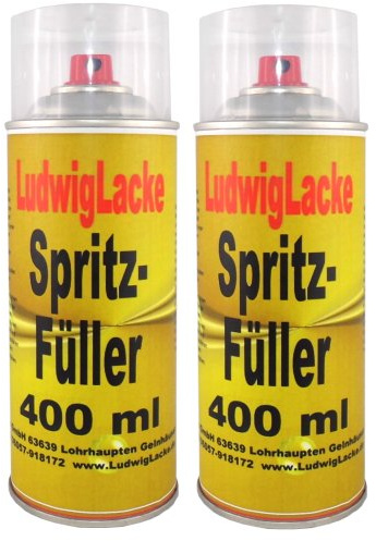 2 Spraydosen Spritzspachtel Spritzfüller Grundierung für Autolack grau