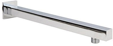 Nuie ARM19 ǀ Modern Bathroom Square Fixed Wall Mount Shower Arm, 350mm x 51mm, Chrome
