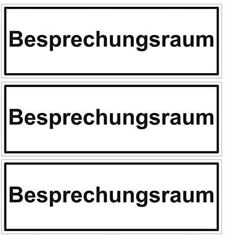 3 Hinweisschilder Türschilder Besprechungsraum 297 x 100 mm Aufkleber selbstklebende Folie Türhinweisschild Türaufkleber