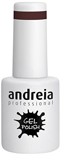 Andreia Vernis Gel Semi-Permanent pour Lampe UV/LED - Vernis à Ongles Couleur Intense Tenue 4 Semaines pour French Manucure - Couleur 229 Violet Marron - Nuances de Marron - 10 ml