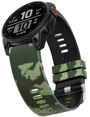 TOPsic 5 Straps, Quick Fit 22mm Soft Silicone Sport Replacement Band for Garmin 5/5 Plus/Forerunner 935/6/ 6 Pro/ 7/7 Solar/ 7 Sapphire Solar