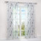 HongYa 1 Stück Schlaufenschal Transparenter Vorhang Voile Gardine Schal mit Schlaufen H/B 145/140 cm Blatt Muster