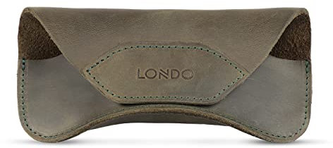 Londo Echtleder Brillenetui - Etui mit Magnetverschluss, Brillenetui für Brillen und Sonnenbrillen, Kratzer verhindert