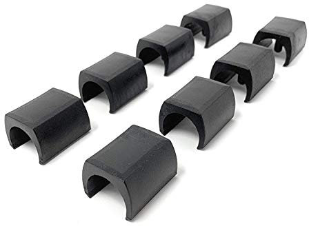 Design61 Klemmschalengleiter 8er Set Stuhlgleiter Bodenschongleiter Ø 15-17 mm Silencer Möbelgleiter
