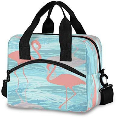 Mnsruu Sac à déjeuner avec flamant rose pour femme et homme