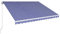 vidaXL Tenda da Sole Retrattile Manuale per Finestra Privacy Schermo Parasole a Scomparsa 400x300 cm in Tessuto PU Blu e Bianca Telaio in Alluminio