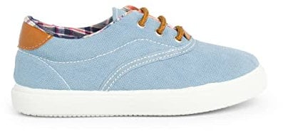 Pisamonas Zapatillas Contraste De Lona Y Cordones Talla 33 Color Celeste