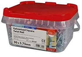 Spax Galvanised Twist Nails - 30mm x 3.75mm - 2.5Kg Bag