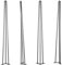 VEVOR Pieds de Table en Épingle à Cheveux, Ensemble de Pieds de Table en Épingle 4 pcs, Pieds en Épingle À Cheveux en Acier avec 3 Tiges Robustes, Pieds de Meubles Noirs pour Créer Table 34pouce/86cm