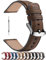 Fullmosa 22mm Watch Strap Compatible with Samsung Galaxy Gear S3 Classic/Gear S3 Frontier/Galaxy 3 45mm/Samsung Gear 2 R380/Garmin Venu 3/2, Leather Smart Watch Straps for Men, Dark Brown+Silver