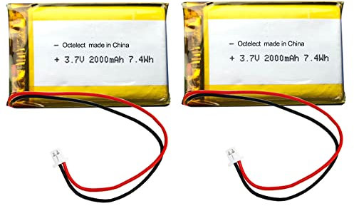 [2 STÜCK] Octelect 3.7v 2000mAh Li-Ionen-Ersatzakku für PS4-Controller Playstation 4 DualShock CUH-ZCT2J Serie LIP1522 Akku mit kleinem Stecker