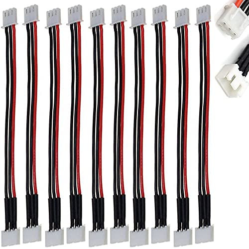 Xingkang 10 Stück 2S JST-XH LiPo Akku Balance Ladegerät Verlängerungskabel,Verlängerungskabel für das Batterie-Ladegerät, Lipo Baterrie JST-EH Stecker Ladekabel