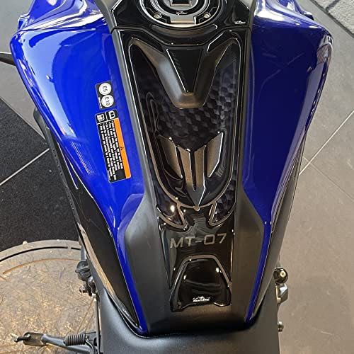 Resin Bike Aufkleber für Motorrad Kompatibel mit Yamaha MT-07 2022. Tankabdeckung vor Stößen und Kratzern. 3D-Harzklebstoff Hergestellt in Italien - Stickers