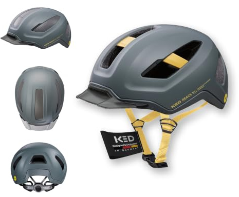 KED Reach DT1 Fahrradhelm – MIPS Schutz, K-Fit 3D Anpassung, Abnehmbares Visier, Rib Cage Belüftung, Individuell Einstellbar, Brillenhalter