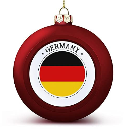 Deutschland Weihnachtskugeln Ornamente Weihnachten Deutschland Nationalflagge Hängende Kugel Dekorativ für Weihnachtsbäume, Urlaubsparty Neujahr Geschenk