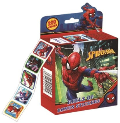 FEIFEI'S BOW 200 Stück Kinder Kleinkinder Prinzessin Elsa Mickey Maus Dinosaurier Aufkleber Partytütenfüller Jungen Mädchen Lehrer als Belohnung Handwerk Scrapbooking in Box Geschenkset (Spiderman)