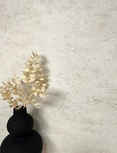 Newroom Tapete Creme Vliestapete Beton - Betonoptik Modern Natur Sand Zement Metallic Betonwand 6D Optik Rustikal Metallic inkl. Tapezier-Ratgeber