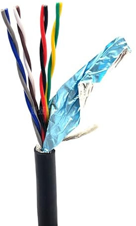 98 Meters RVSP Cable 26/24/22AWG 2/4/6/8 Core RS485 Signal Control Line Audio Cable Shielded Braided Shielded DIY Audio Cable (Color : 4 Cores 98M, Size : 26 AWG Gray)