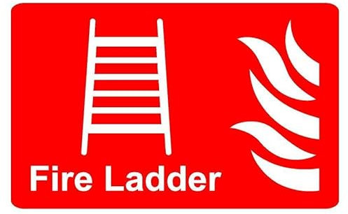 Fire ladder safety sign - Self adhesive sticker (200mm x 150mm)