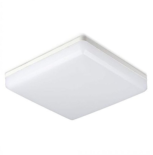 etc-shop Deckenlampe Büro Deckenleuchte weiß LED Lampe quadratisch, Wohnzimmerleuchte Rahmenlos modern, 1x LED 15 W 1700 lm 3000K warmweiß, LxBxH 20x20x4,75 cm