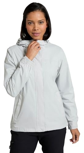 Mountain Warehouse Torrent Womens Waterproof Jacket - Ladies Raincoat, Lightweight Coat, Fully Taped Seams, 2 Zipped Pockets Cagoule - For Travelling, Camping, Outdoors Grey Women's Size 20
