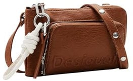 Desigual Women's Mone_Half Logo 24 LI Tri-Fold Wallet, Brown
