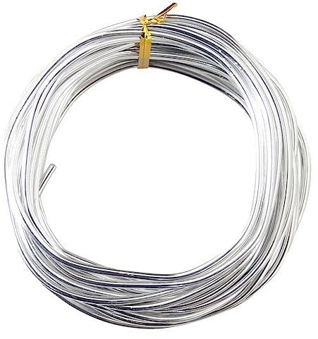 10 Metros de Alambre de Aluminio, Color Plata, 3mm de Espesor, Alambre para Escultura, Alambre Doblable de Metal para Esqueletos de Muñecas y Manualidades