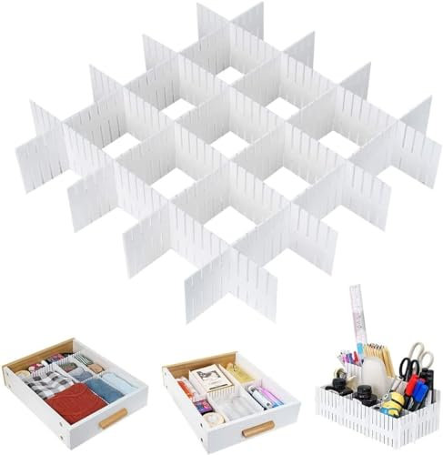 Avilia Divisore per Cassetti 49,5x10cm - Set di 6 Pezzi: Ottimizza l'Organizzazione dei Tuoi Cassetti con questi Divisori Pratici