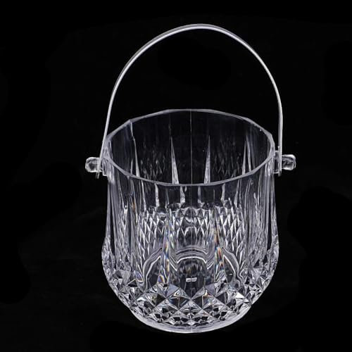 LatUde Eiskübel, Acryl-Bar-Eiskübel, Zwei Griffe, Champagner-Eimer, Wein-Eimer, Spieß, Weinfass-Behälter, Club-Bar-Zubehör