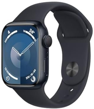 Apple Watch Series 9 (GPS, 41mm) Boîtier Aluminium Minuit avec Bracelet Sport Minuit, S/M (Reconditionné) (Reconditionné)