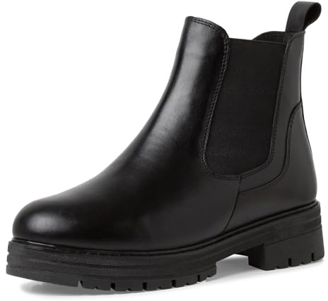 MARCO TOZZI Damen Chelsea Boots aus Leder mit Plateau