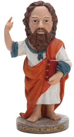 Lllunimon 6.3 Zoll Sokrates Statue, Handgefertigte Harz Skulptur, Große Griechische Philosoph Sokrates Figur Dekoration Für Zuhause Wohnzimmer Bücherregal