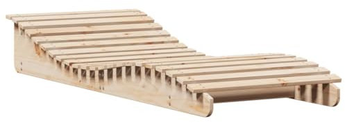 vidaXL Chaise Longue, Transat de Patio, Lit de Repos de Jardin, Bain de Soleil Piscine Terrasse Balcon, Moderne, Bois Massif de Pin