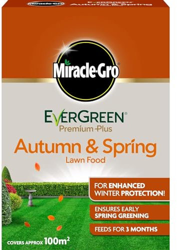 AMK® Miracle Gro Autumn & Spring Lawn Food 2kg - 100 m2 Granular Grass Feed Fertiliser Treatment Premium Plus