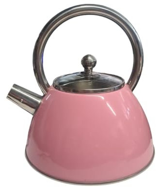 Bollitore EXCELSA color rosa, Bollitore da fornello, senza fischietto - Capacità 2,5 lt