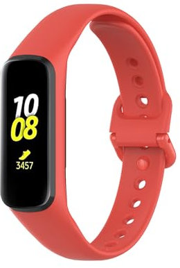 Armband Kompatibel mit Samsung Galaxy Fit 2, Silikon Ersatzarmband für Samsung Fit 2 SM-R220 (Rot)