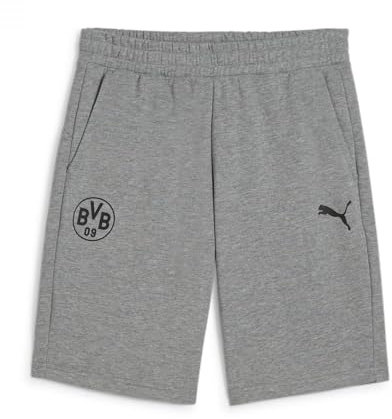 PUMA BVB Borussia Dortmund Fanartikel Shorts Herren, Größe:L, Farbe:Grau