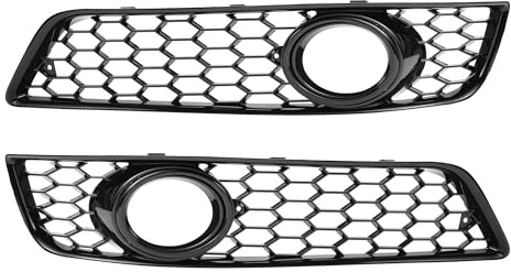 Hihaha Rejilla De Luz Antiniebla No.8P0807682J/8P0807681Aa Para Audi A3 8P 2009-2013 Inferior Delantera Izquierda Derecha De Parachoques Insertos Abs 1 Par Panal Negro