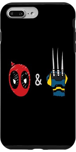 iPhone 7 Plus/8 Plus Marvel Studios Deadpool & Wolverine Mask & Claw Emoji Icons Case