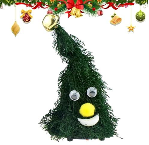 Wackeliger Weihnachtsbaum - singende und tanzende Weihnachtsmannmütze, animierte elektrische Musik Weihnachtsmütze Ornament - Neuheit lustige Unterhaltung Ornament Hut