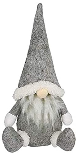 Muñeco de peluche enano de gnomo de Navidad, adornos sin rostro de Papá Noel para decoraciones de chimenea navideñas en el hogar, adornos de muñeco de peluche de Navidad gris, muñeco de Papá Noel de N