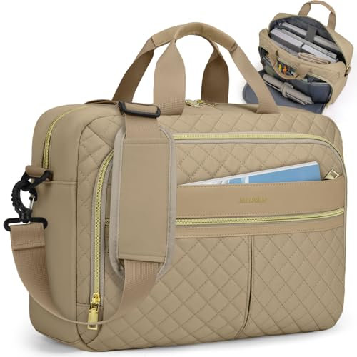 IGOLUMON 17 Inch Laptop Bag for Women Messenger Bag Work Bags for Women Computer Bag 17.3 Inch Laptop Briefcase for Business Office College Travel