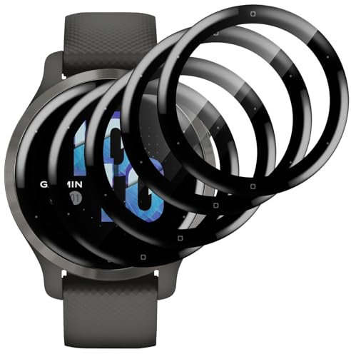 Eirltiy 4 Pezzi Pellicola Protettiva per Garmin Venu 2s, HD Flessibile Vetro Temperato, Ultra Sottile Morbido Vetrino Protector Film, Anti-Graffio 9H Durezza Protection Schermo per Garmin Venu 2S