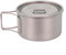 Entgoinggo Titanium Pot Pan Set, Camping kitchen Cookware Bowl with Folding Handle Lightweight Outdoor Food Container for Hiking Picnics(450ml bowl with lid)