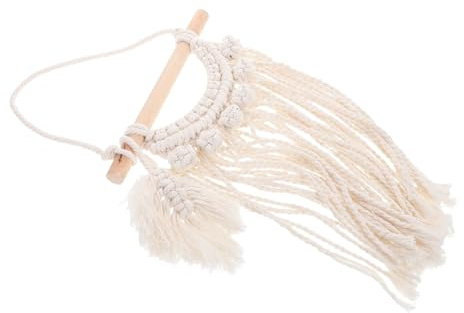 DONFAMDS Tapiz Decorativo De Algodón Pequeño Mano Arte Mural De Macramé Para Decoración De Habitaciones y Fotos Estilo Fresco y Versátil