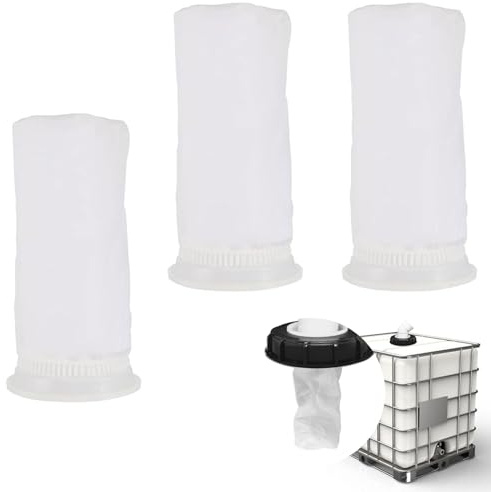 JDCMEI 3 Stück IBC Filter Deckelfilter, IBC Deckel Nylonfilter, Tank Zubehör Deckelfilter, Regenwasserfilter IBC, Abwaschbar IBC Tank Filter für Filterset Regenwassertank IBC Regentonnen